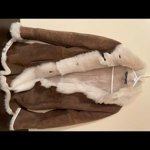 Andrew Marc Toscana Shearling Leather Coat